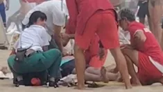 Los guardavidas tuvieron que hacerle RCP al turista argentino. Los guardavidas tuvieron que hacerle RCP al turista argentino.