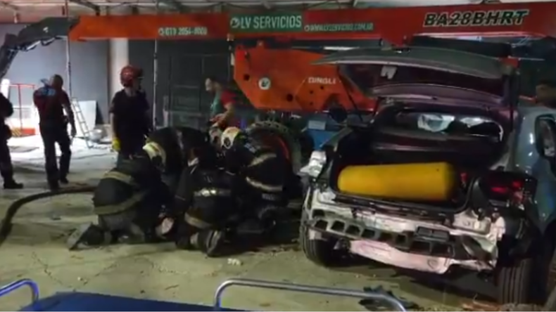 Violento choque en Belgrano.