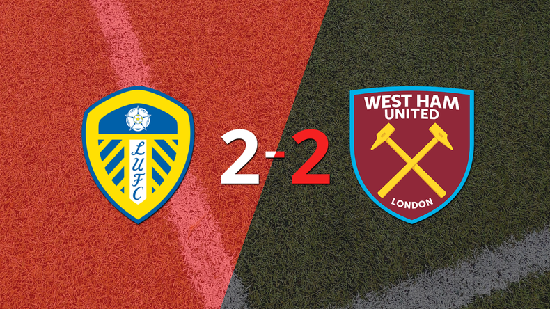Leeds United y West Ham United firman un empate en dos