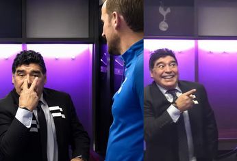 El 22 de octubre de 2017 luego de que el Tottenham goleara 4-1 al Liverpool, Maradona bajó a los vestuarios y se encontró con Kane.