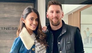 Antonella junto a Messi.&nbsp;