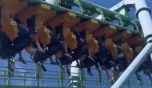 Se rompió la cadena de una montaña rusa y las personas quedaron colgadas durante 20 minutos