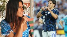 La modelo eséra orgullosa el partido del delantero con la Selección argentina. La modelo eséra orgullosa el partido del delantero con la Selección argentina.