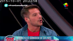 Francisco Delgado, a horas de ganar Gran Hermano: Cuando salí tuve miedo, mal Francisco Delgado, a horas de ganar Gran Hermano: Cuando salí tuve miedo, mal