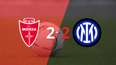 en un emocionante partido, monza e inter empataron 2-2