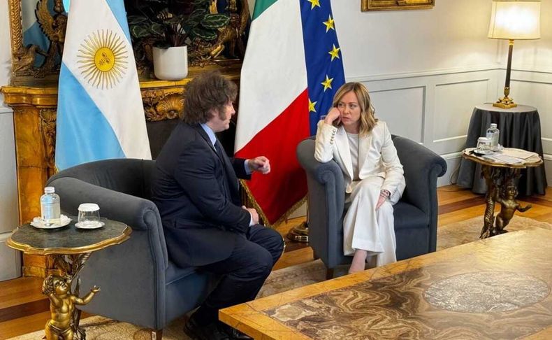 Javier Milei y Giorgia Meloni. Javier Milei y Giorgia Meloni.