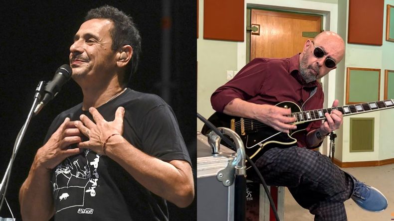 Ricardo Mollo y el Indio Solari.
