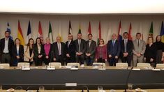 Parrilli junto a los miembros de la Embajada de la UE en Argentina