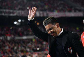 Gallardo volvió al Monumental en su regreso a River para enfrentar a Huracán.