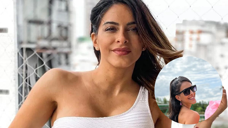La modelo eligió uno de los looks más usados en la temporada.&nbsp;