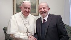 El papa Francisco y Lula da Silva.