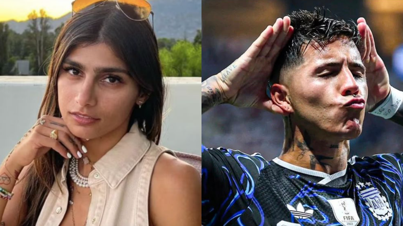 Mia Khalifa posteó una foto de Enzo Fernández.