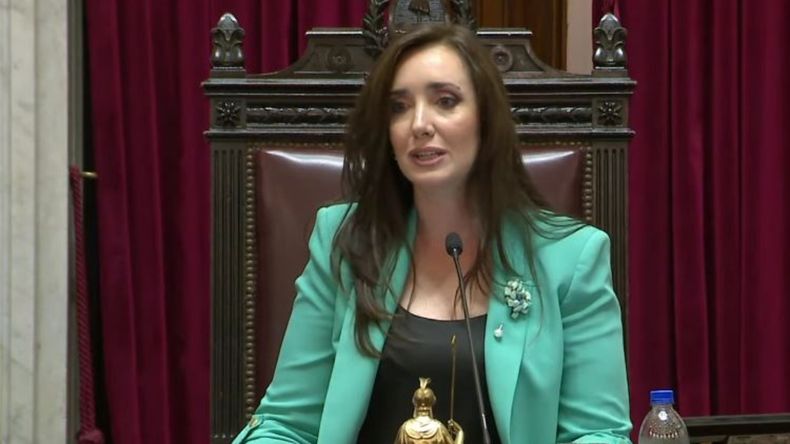 Victoria Villarruel presidi&oacute; la sesi&oacute;n en el Senado.&nbsp;