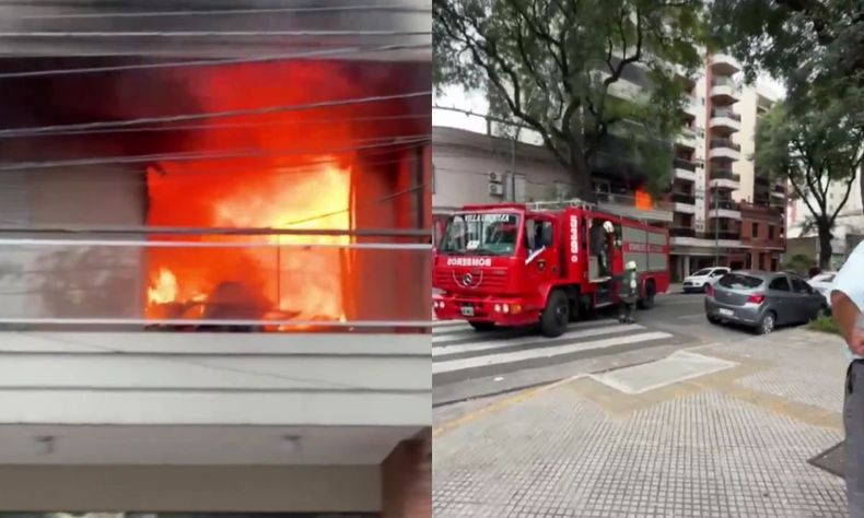 Se incendió un departamento en Villa Pueyrredón.