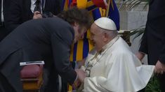 Javier Milei junto al Papa Francisco.&nbsp;