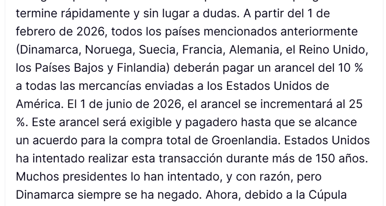 Posteo de Donald Trump en Truth Social.