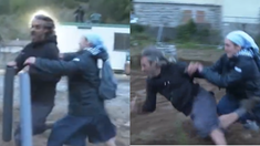 Los activistas reclaman que se cumpla la ley medioambiental francesa. Los activistas reclaman que se cumpla la ley medioambiental francesa.