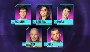 Los cinco participantes que quedaron nominados.