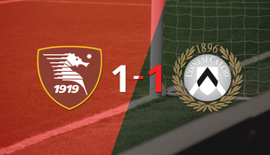 salernitana y udinese se repartieron los puntos en un 1 a 1