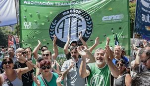 ATE, con el liderazgo de Aguiar, intervino en la marcha de la CGT.