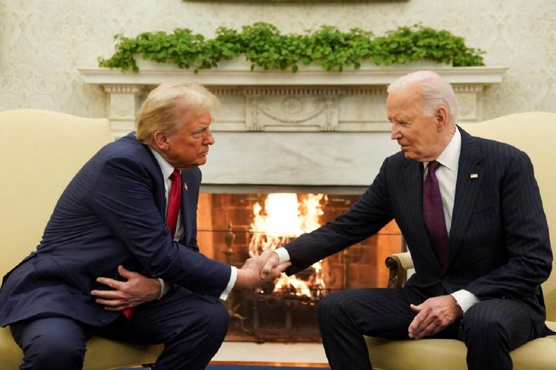 Donald Trump y Joe Biden se reunieron en la Casa Blanca.