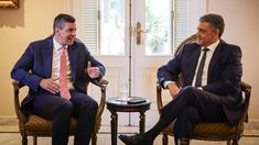 El jefe de Gobierno se reunió con Santiago Peña.