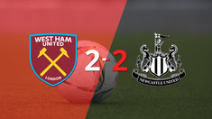 los dos goles de alexander isak no evitaron el empate entre newcastle united y west ham united