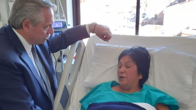 Alberto Fernandez y Milagro Sala.&nbsp;