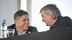 Axel Kicillof junto a Máximo Kirchner. Axel Kicillof junto a Máximo Kirchner.
