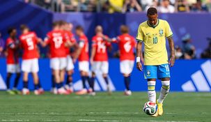 Neymar, en su último partido con la camiseta de Brasil, frente a Noruega.
