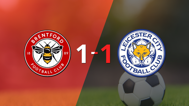 Empate a uno entre Brentford y Leicester City