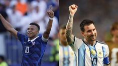 Kylian Mbappé y Lionel Messi. Kylian Mbappé y Lionel Messi.