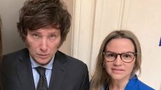 Javier Milei y Carolina Píparo.