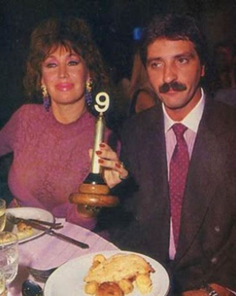 Moria Casán y Luis Vadalá durante su relación.