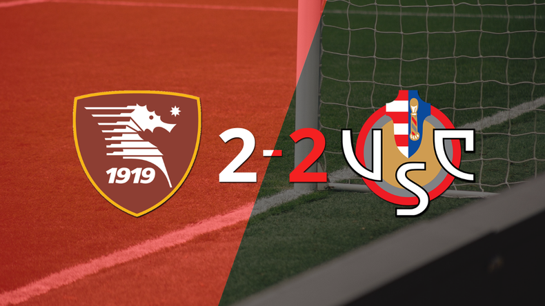 Vibrante 2-2 entre Salernitana y Cremonese