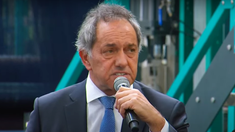 Daniel Scioli acompañó a Alberto Fernández a La Rioja.