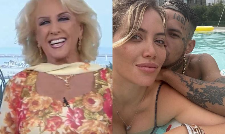 Mirtha invitó al cantante que llegó acompañado de la mediática durante todo el programa.