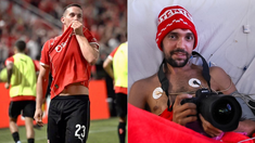 El capitán del Rojo tuvo unas lindas palabras para el reportero gráfico Pablo Grillo. El capitán del Rojo tuvo unas lindas palabras para el reportero gráfico Pablo Grillo.