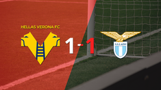 hellas verona y lazio se repartieron los puntos en un 1 a 1