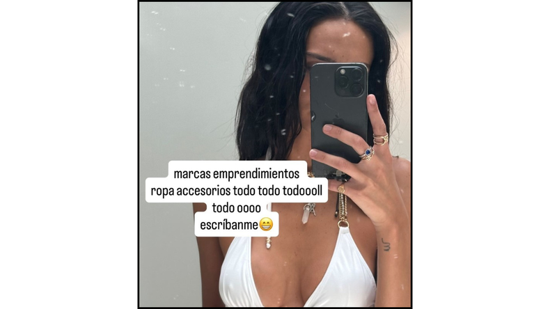 La modelo lanzó una convocatoria abierta para recibir canjes y colaboraciones comerciales a través de sus redes sociales.