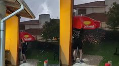 Video: estaba haciendo un asado, se largó el granizo y tomó una decisión que se hizo viral. Video: estaba haciendo un asado, se largó el granizo y tomó una decisión que se hizo viral.