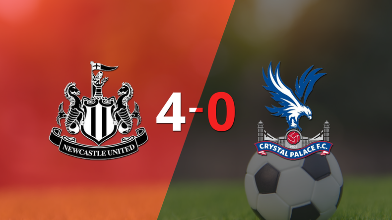 Newcastle United le pasó por encima 4-0 a Crystal Palace