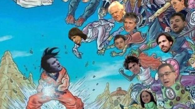 Javie Milei, en modo Dragon Ball Z.&nbsp;