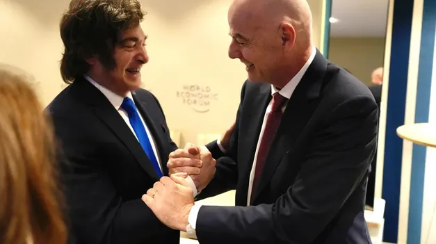 Javier Milei se reunió con Gianni Infantino en Davos