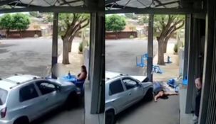 Las imágenes del momento exacto del impacto. Las imágenes del momento exacto del impacto.