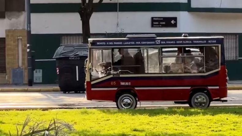 Un abuelo construyó un mini colectivo para su nieta y es furor en su barrio.