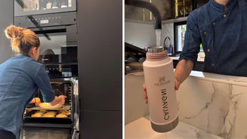 Así son los detalles de la cocina de Nico Tagliafico y Caro Calvagni.