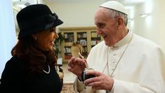 Cristina, durante una de sus visitas al Papa en El Vaticano.