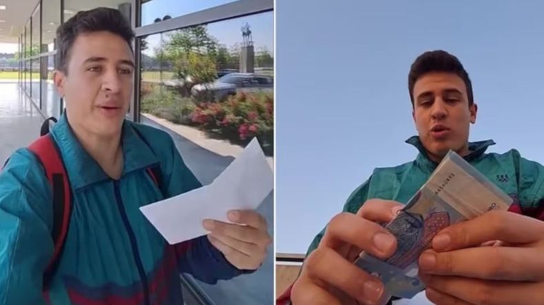 Un argentino que trabaja como mozo en Alemania mostró cuánto dinero ganó y sorprendió a todos.