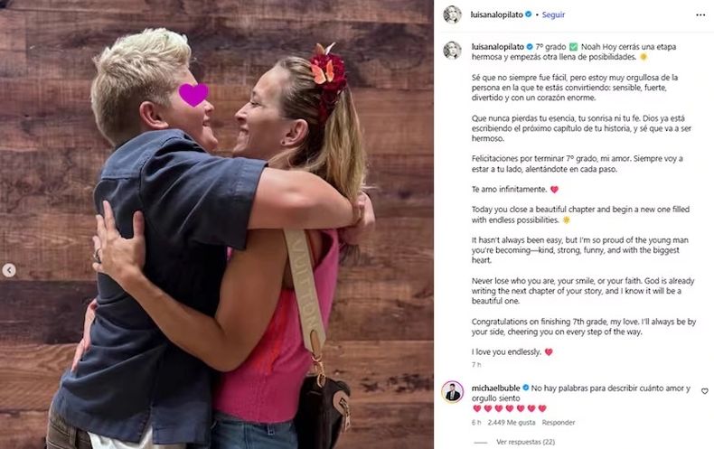 El tierno posteo de Luisana para Noah.